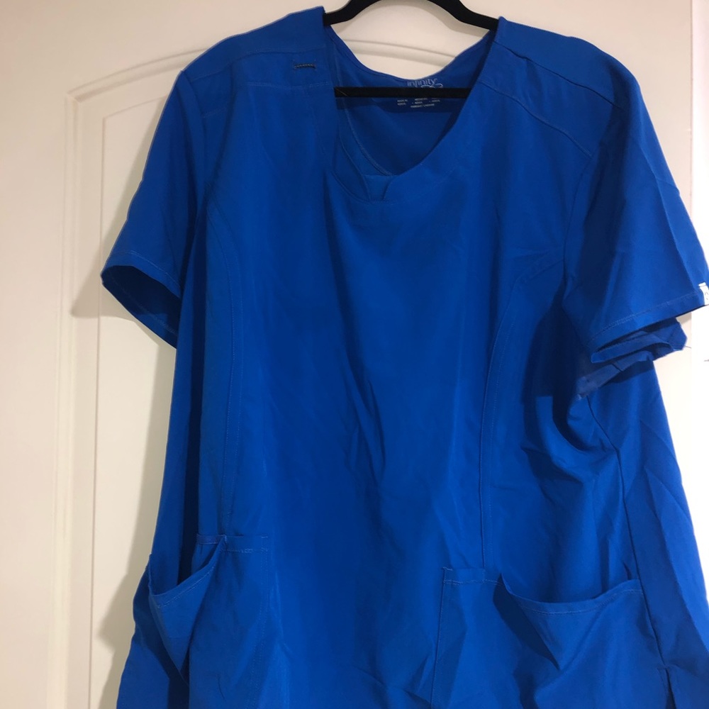 Royal blue Cherokee scrub top